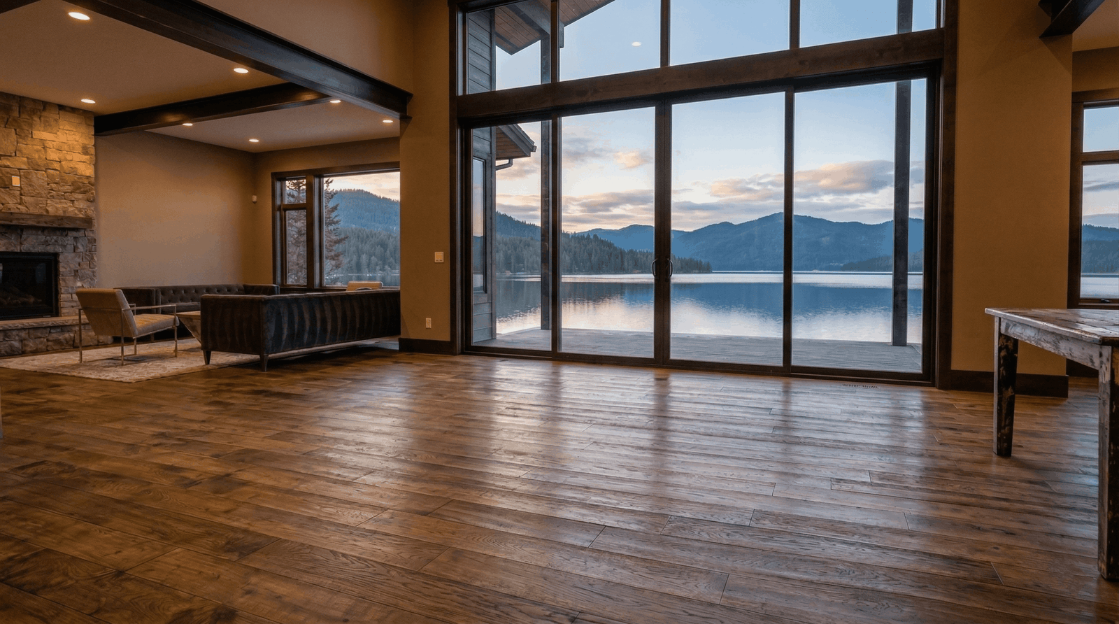 water damage restoration Spokane Valley WA restored home hardwood floors